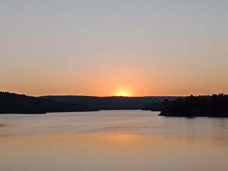 sunset over the lake
