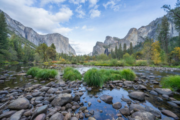 mountain view in yosemite national park, california. Active vacation Travel concept