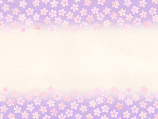 散り桜-紫xベージュ背景