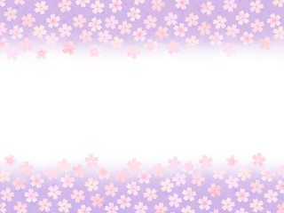 散り桜-紫グラデーション背景