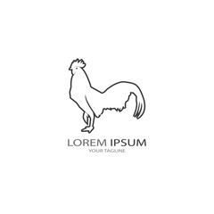 Chicken logo vector illustration template
