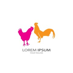 Chicken logo vector illustration template