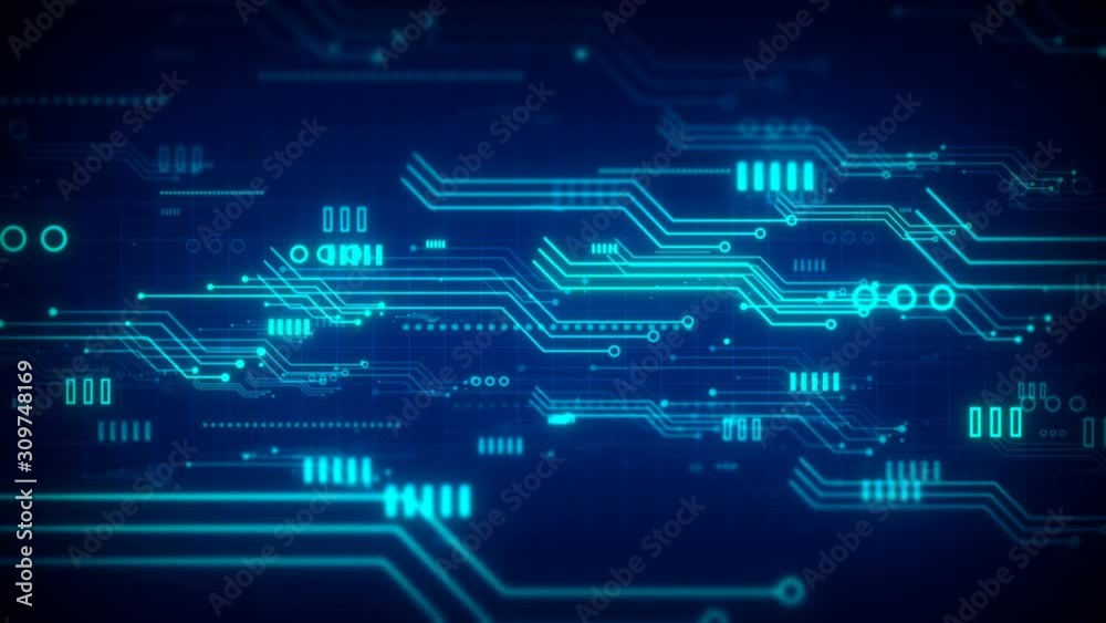 Wall mural technology background network connect concept