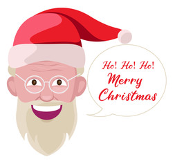 santa claus face vector