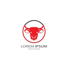 Cow logo vector illustration template