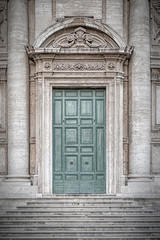 Fototapeta na wymiar Rome Chiesa dei Santi Luca e Martina Main Door