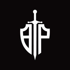 BP logo with shield shape and sword