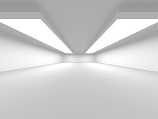 Futuristic White Architecture Design Background