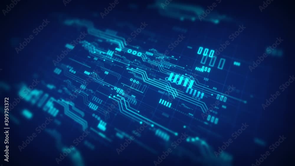 Canvas Prints technology background futuristic data abstract