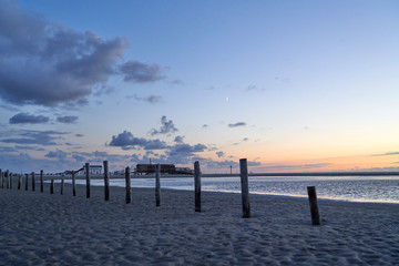 The beach of the German North Sea coast in summer