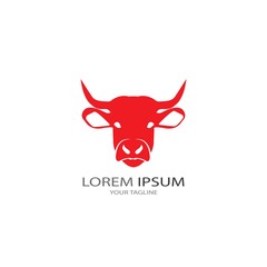 Cow logo vector illustration template