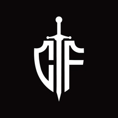 CF logo with shield shape and sword