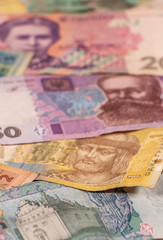 Fototapeta premium Ukrainian hryvnia. UAH banknotes. Ukraine, UA