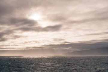 Obraz premium Cook Strait Ferry in New Zealand 