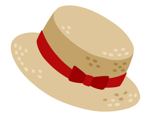 Straw hat / vector handwriting cute summer