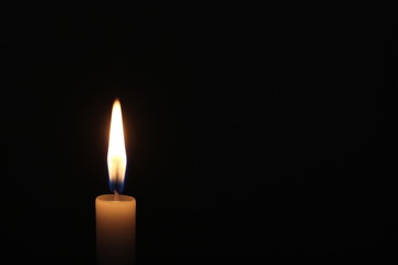 lit candle