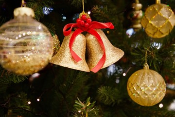 christmas tree bell decoration
