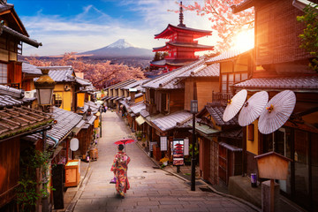 Fototapety  Koncepcja backgroung dla podróży w obrazie Japonii
