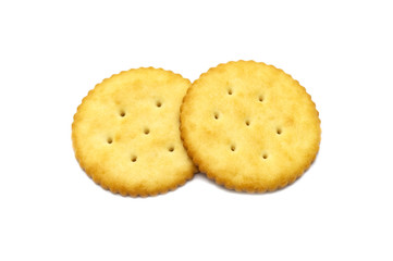Biscuits cracker circle design. Isolated on white background.