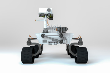 A mars rover against a white background (3d rendering) © rtype