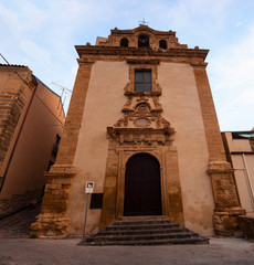 View of the Baroque church of Mercede in Leonforte