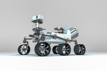 A mars rover against a white background (3d rendering) © rtype
