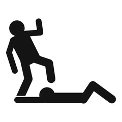 Street violence icon. Simple illustration of street violence vector icon for web design isolated on white background