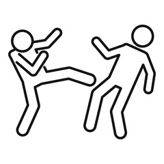 Stress public violence icon. Outline stress public violence vector icon for web design isolated on white background