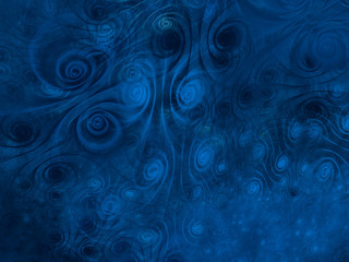 blue abstract fractal background 3d rendering illustration