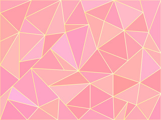 Pink abstract low poly background. Vector stock  illustration for poster or banner
