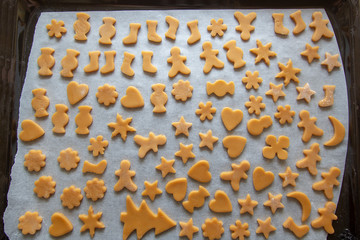 delicious homemade small gingerbread cookies for decorating desserts