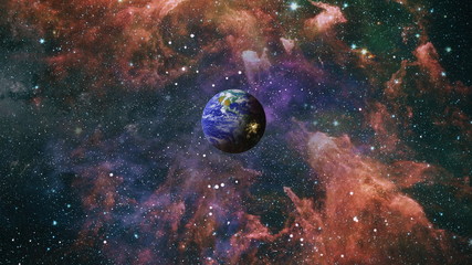 Beautiful night sky, star in the space. Collage on space, science and education items. Elements of...