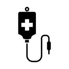 Blood Bag Icon Vector Simple Design