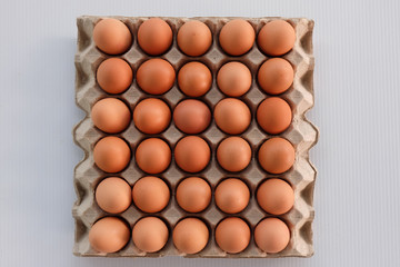 closeup image eggs in carton