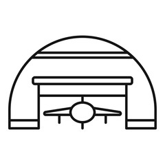 Storage hangar icon. Outline storage hangar vector icon for web design isolated on white background