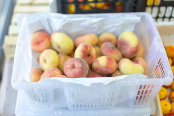 different fruits in the supermarket