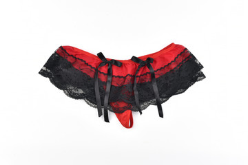 Women's erotic panties on a white background