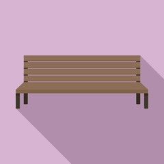 City bench icon. Flat illustration of city bench vector icon for web design