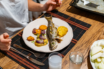 Turkish Bluefish with Raki / Lufer Fish