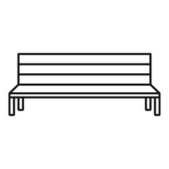 City bench icon. Outline city bench vector icon for web design isolated on white background