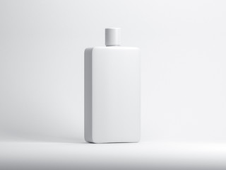 White Plastic or glass Bottle Mockup isolated on white background