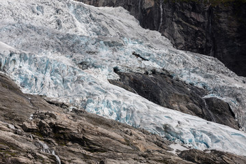 Detail vom Boyabreen Gletscher im Jostedalsbreen Nationalpark, Norwegen