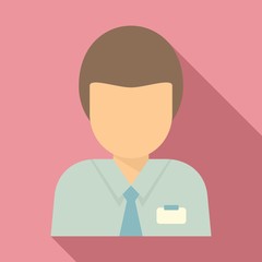 Office manager icon. Flat illustration of office manager vector icon for web design