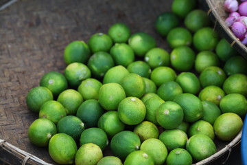 fresh limes and lemons