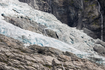 Fototapeta na wymiar Detail vom Boyabreen Gletscher im Jostedalsbreen Nationalpark, Norwegen