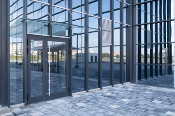 Beautiful office building with a bunch of big windows