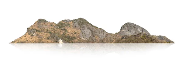 Fototapeten rock mountain hill with  green forest isolate on white background © lovelyday12