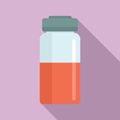 Syringe bottle icon. Flat illustration of syringe bottle vector icon for web design