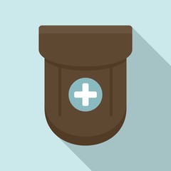 Medical pocket icon. Flat illustration of medical pocket vector icon for web design