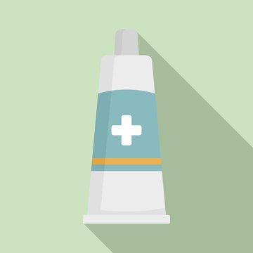 Medical tube icon. Flat illustration of medical tube vector icon for web design